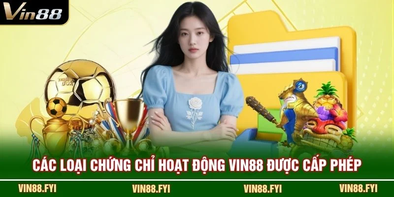 Các loại chứng chỉ hoạt động VIN88 được cấp phép