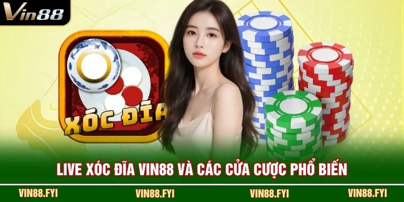 Live xóc đĩa VIN88 và các cửa cược phổ biến